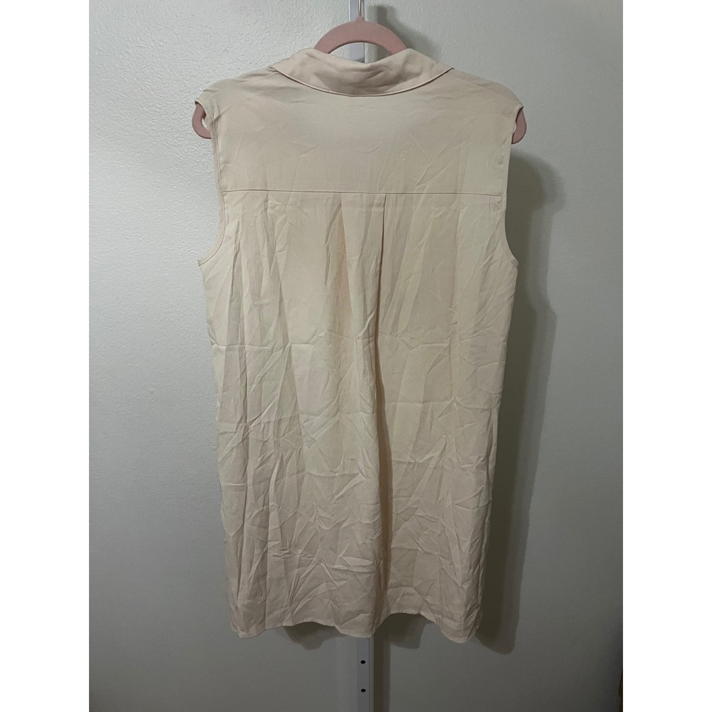 NWT Cupshe Boho Button Up Shirt Mini Dress Butter Yellow Medium Sleeveless - Picture 7 of 7